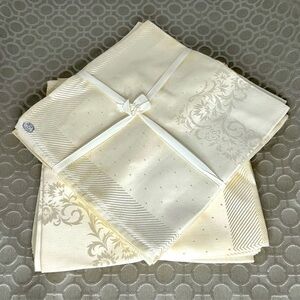 8 Vintage Japanese Damask Napkins Set Floral Made in Japan Elegant Table Linens